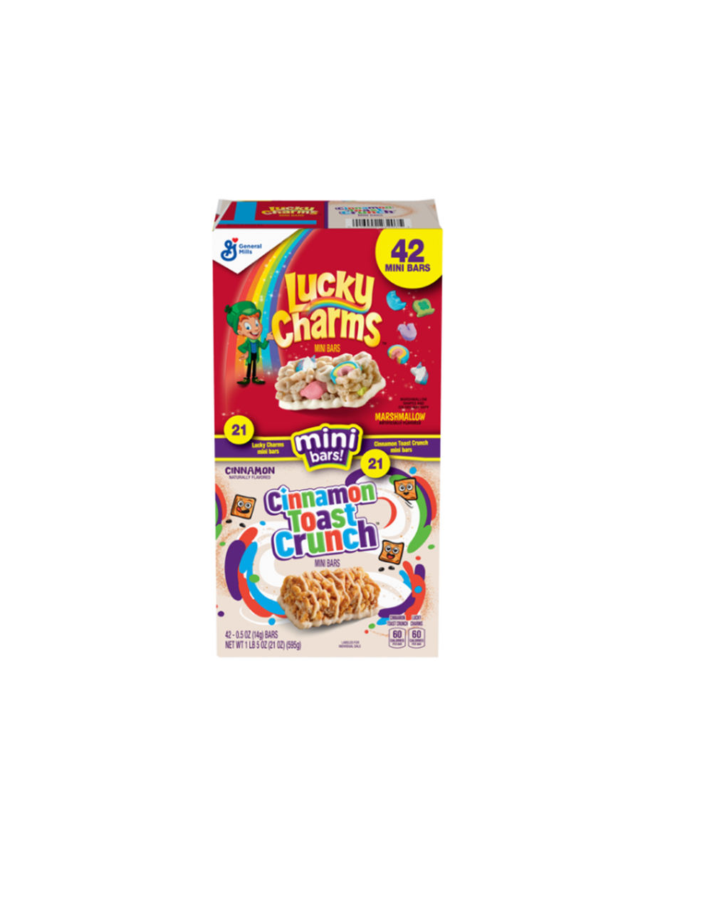 (image for) Cereal Bars Mini Vty Pk .5oz ,42ct (LCharm/CTCrunch)